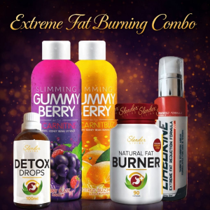 Extreme Fat Burning Combo by Slender Living SA - 2 Juices Fat Burner Detox Drops and Lipodrine