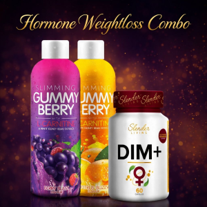 Hormone Weight Loss Combo by Slender Living SA - 2 Gummy Berry Juices and DIM
