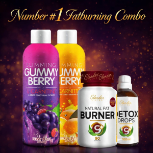 Number 1 Fat Burning Combo by Slender Living SA - 2 Juices Fat Burner and Detox Drops