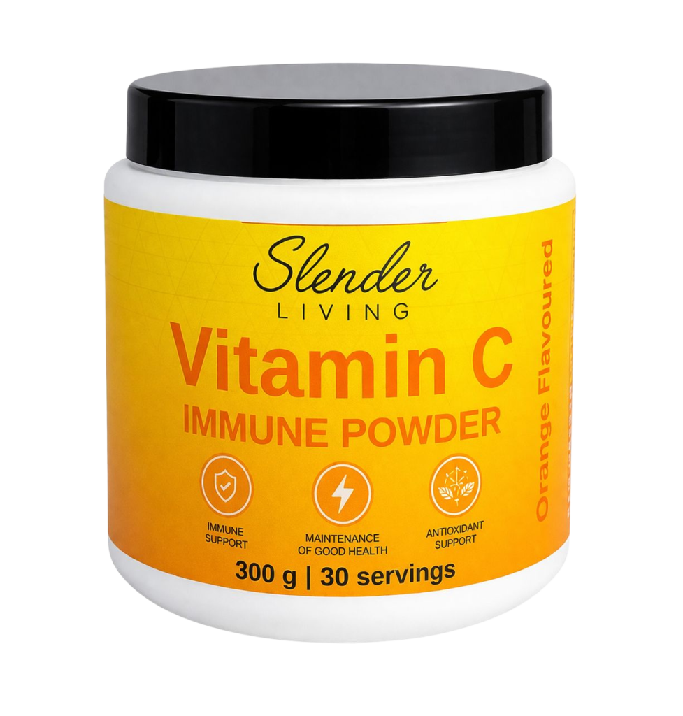 Slender Living Vitamin C Immune Powder supplement 300g orange flavour South Africa