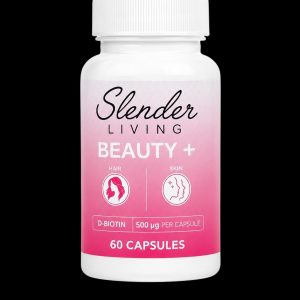 Slender Living Beauty+ Biotin D-Biotin 500mcg capsules for hair and skin - 60 capsules